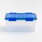 IRIS Element Resistant Clear Plastic Storage Boxes with Blue Lid
